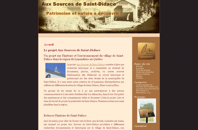 Aux Sources, le Blog