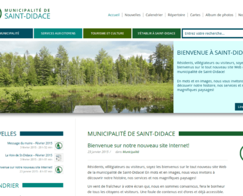 Nouveau site web de la Municipalité de Saint-Didace.