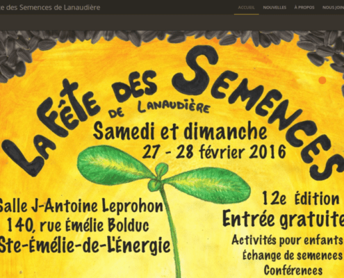 Site web de la 12e édition de la Fête des Semences de Lanaudière