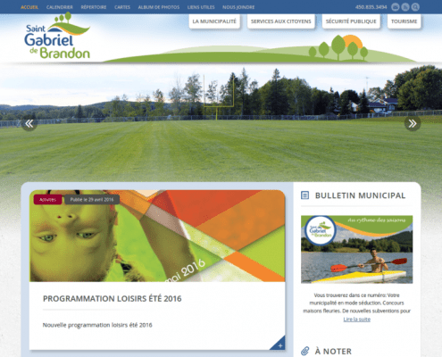 Nouveau site web de la Municipalité de Saint-Gabriel-de-Brandon